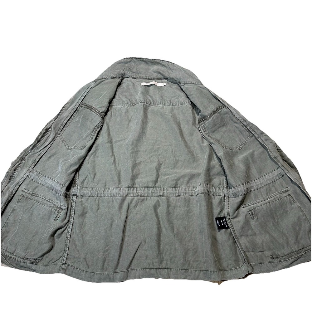 Green Utility Vest Women MED Max Jeans Drawstring Safari Military Tencel Y2K - Picture 9 of 9